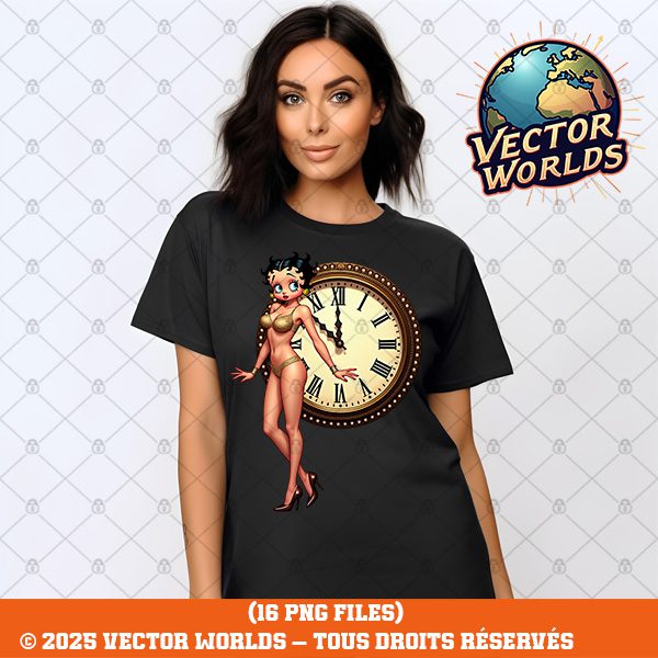 16 Betty Boop Sexy New Year Pop Art PNG – Image 6