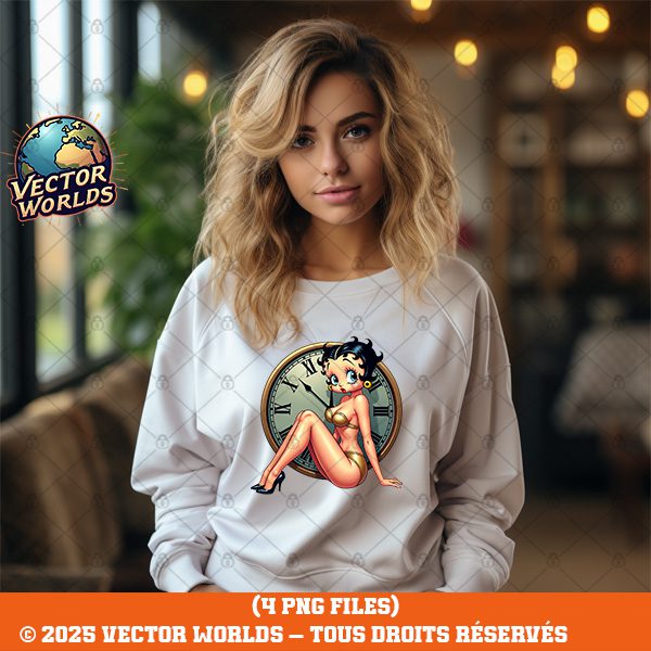 16 Betty Boop Sexy New Year Pop Art PNG – Image 8