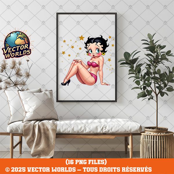 16 Betty Boop Sexy New Year Pop Art PNG – Image 9