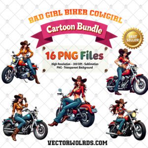 16 Bad girls. Big engines Western attitude Bundle Pop Art PNG