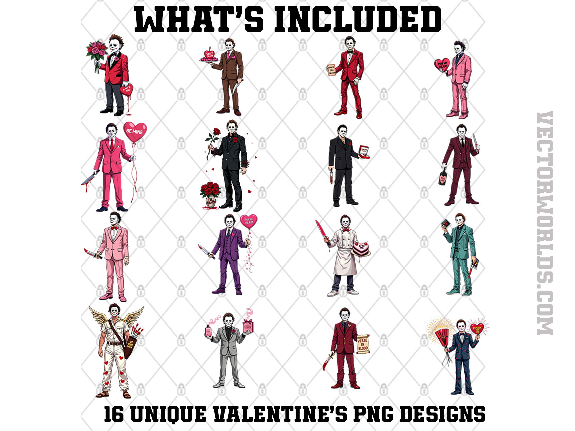 16 Michael Myers Valentine’s Day- PNG – Image 2