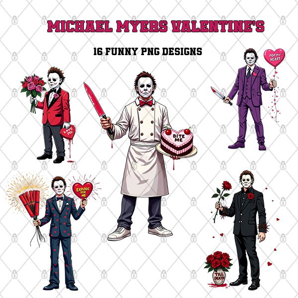 16 Michael Myers Valentine’s Day- PNG
