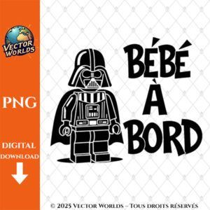 Bébé à bord dark vador – 1 Fichiers SVG, PNG, EPS, DXF | Vector Worlds