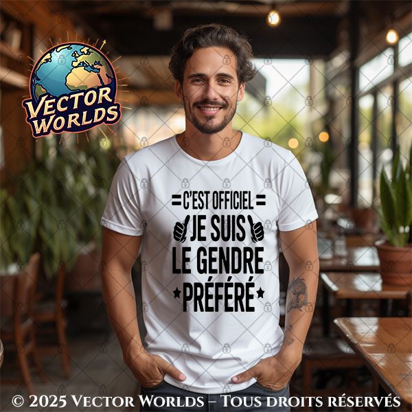 Cest officiel je suis le gendre préféré – 1 Fichiers SVG, PNG, EPS, DXF | Vector Worlds – Image 2