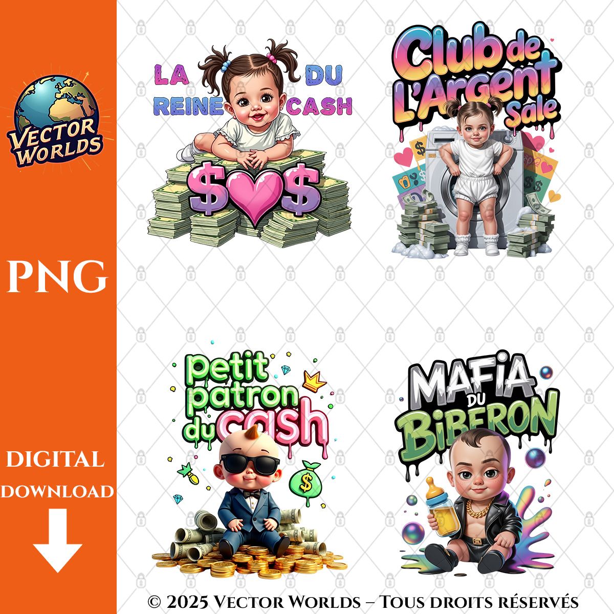 4 Design Bébé – Fichiers PNG | Vector Worlds