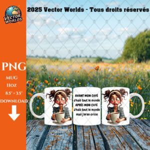 Before my coffee - 1 file - PNG - Vector Worlds