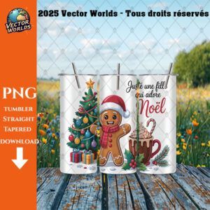 Juste une fille qui adore Noël - 1 fichier - PNG - Vector Worlds
