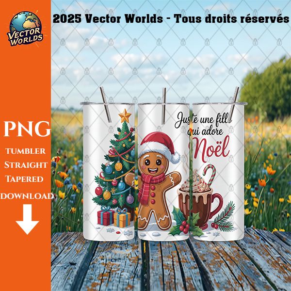 Juste une fille qui adore Noël - 1 fichier - PNG - Vector Worlds