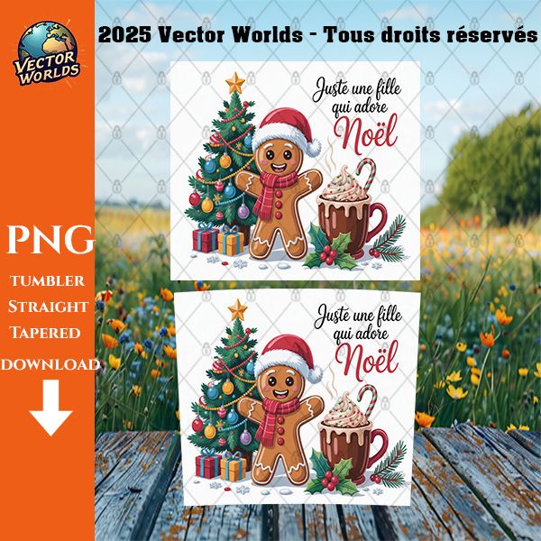 Juste une fille qui adore Noël - 1 fichier - PNG - Vector Worlds – Image 2