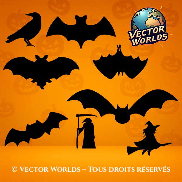 Silhouettes Effrayantes – 30 Fichiers SVG Halloween 🕸️ – Image 2