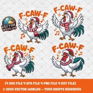F-CAW-F – 4 Fichiers SVG, PNG, EPS, DXF | Vector Worlds