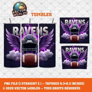Baltimore Ravens - TUMBLER PNG - Vector Worlds