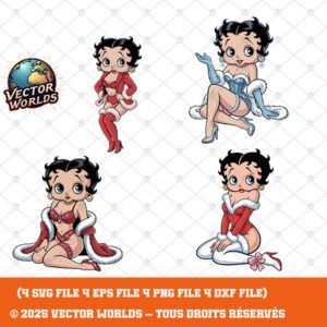 Betty Boop – 4 Fichiers SVG, PNG, EPS, DXF | Vector Worlds