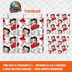 Betty Boop - TUMBLER PNG - Vector Worlds