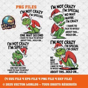 I'm not crazy i'm special – 4 Fichiers SVG, PNG, EPS, DXF | Vector Worlds