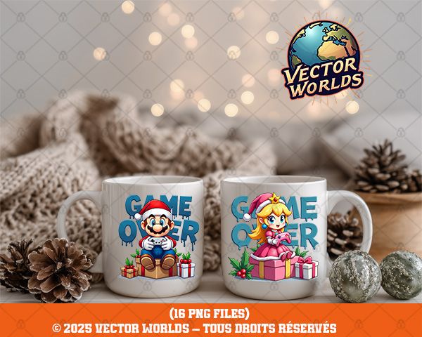 16 Christmas Gamer Characters PNG Bundle V1 – 16 Fichiers PNG | Vector Worlds – Image 6