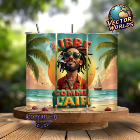 Premium ibre Comme L’air Tumbler Wrap PNG – 20oz Skinny