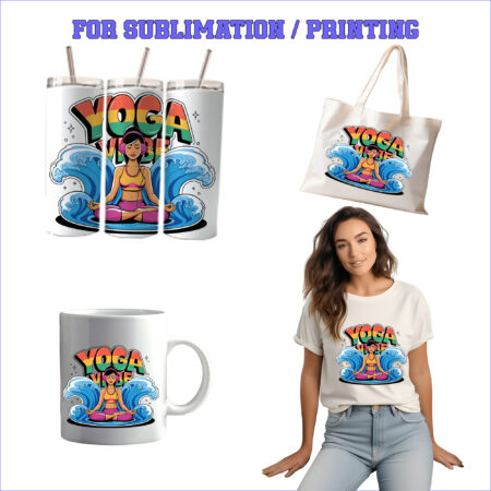 YOGA VIBE – 1 Premium SVG for Sublimation & Print