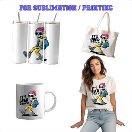 It’s BEER O’Clock! – 1 Premium SVG for Sublimation & Print