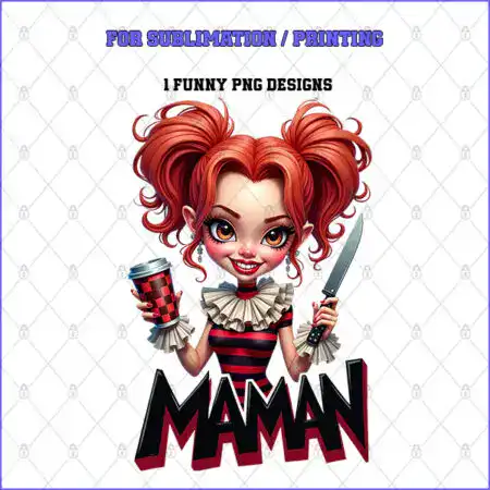 Maman – 1 Premium PNG for Sublimation & Print