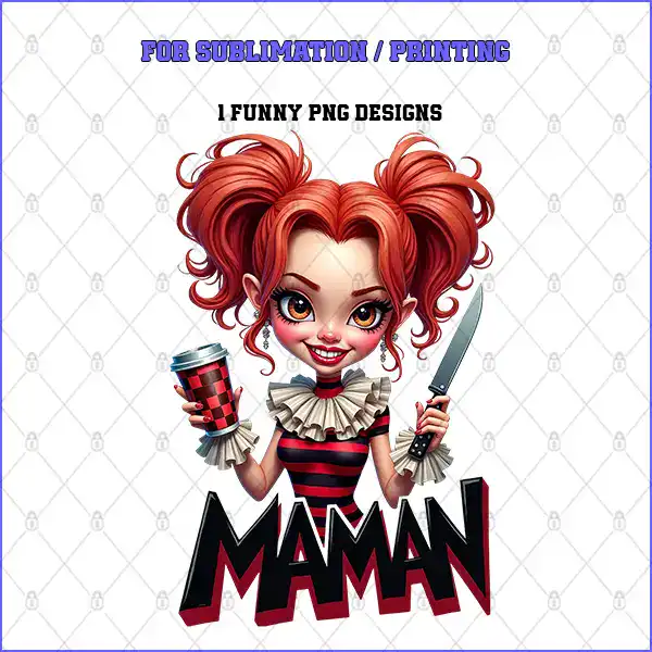 Maman – 1 Premium PNG for Sublimation & Print