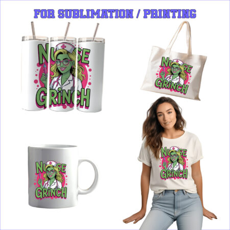 NURSE GRINCH – 1 Premium SVG for Sublimation & Print