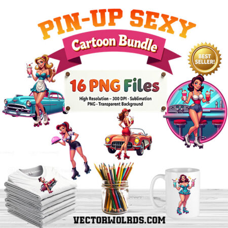 Premium PNG Design Pack – 16 High-Quality Files for Sublimation & Print