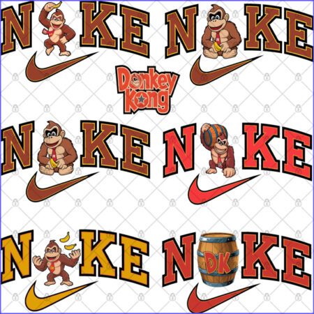 Nike Donkey Kong main Collection – 6 Premium SVG for Sublimation & Print