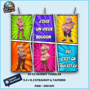 J'suis un vieux bougon Tumbler Wrap