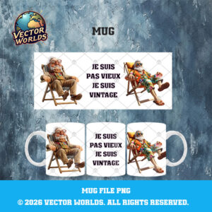 Je suis pas vieux je suis vintage - MUG