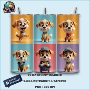 3D animation dog - Tumbler Wrap