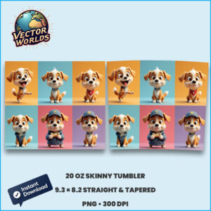 3D animation dog – Tumbler Wrap