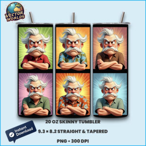 3D animation grandpa - Tumbler Wrap
