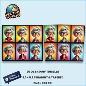 3D animation granny – Tumbler Wrap