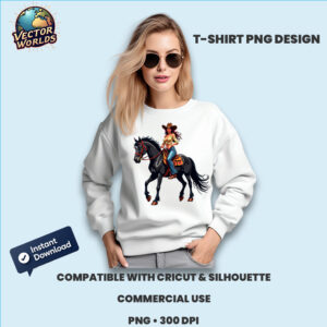 Sexy Cowgirls on Horse – PNG Design