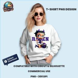 Betty Boop Baltimore Ravens – PNG Design