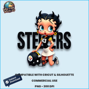 Betty Boop STEELERS - PNG Design