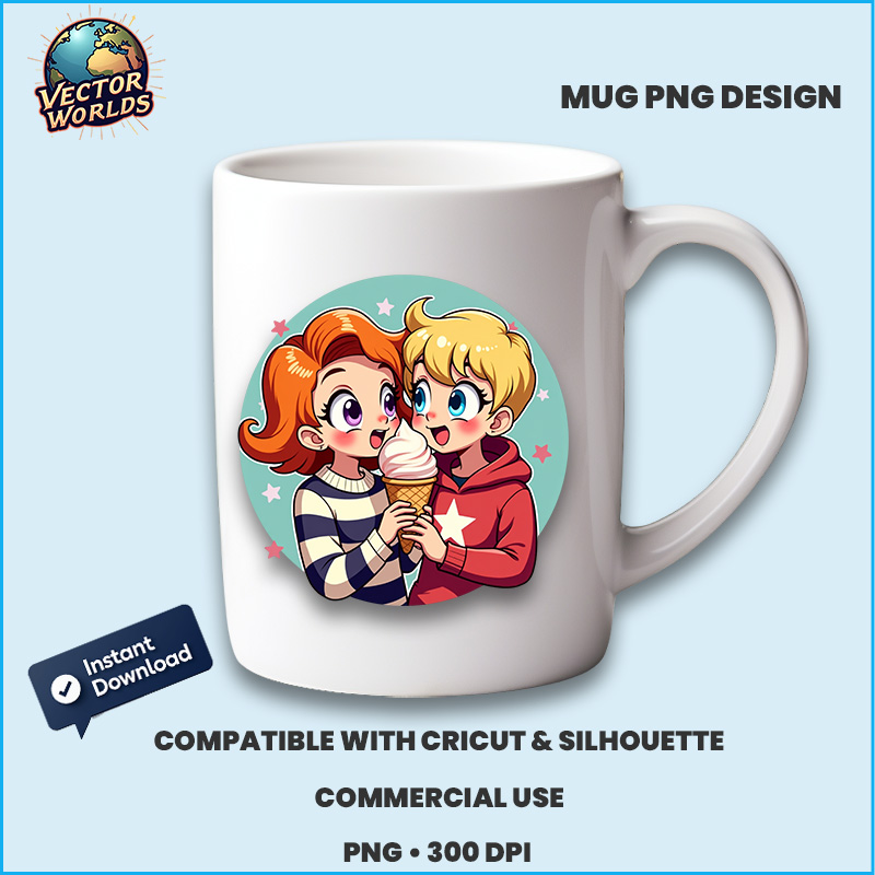 Pop Art Duo PNG sublimation design - Image 3