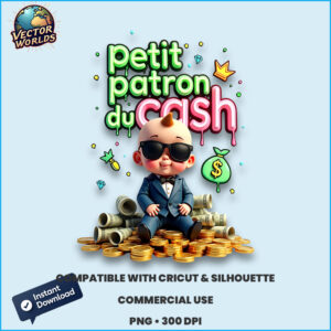Petit patron du cash PNG sublimation design