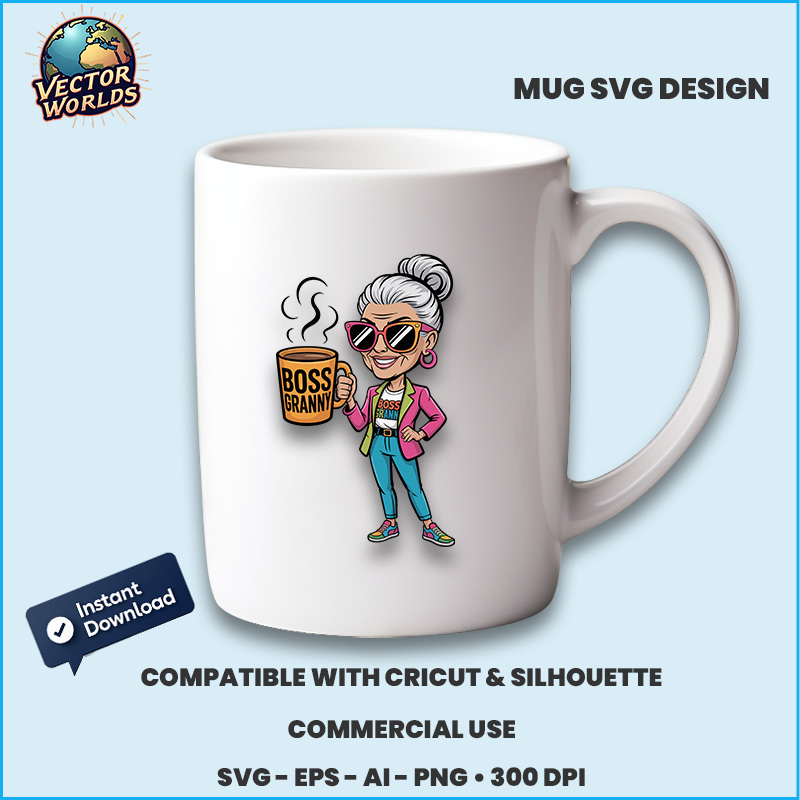 Granny Funny - SVG Design - Image 3