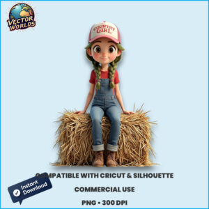 Country Girl PNG sublimation design