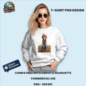 Country Girl PNG sublimation design