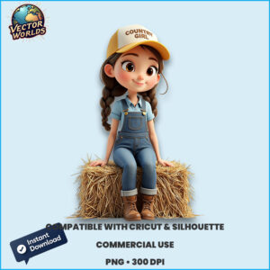 Country Girl PNG sublimation design