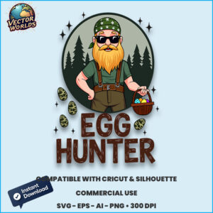 Egg Hunter SVG sublimation design