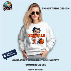 Betty Boop Cincinnati Bengals – PNG Design