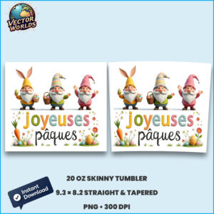 Joyeuses Pâques – Tumbler Wrap