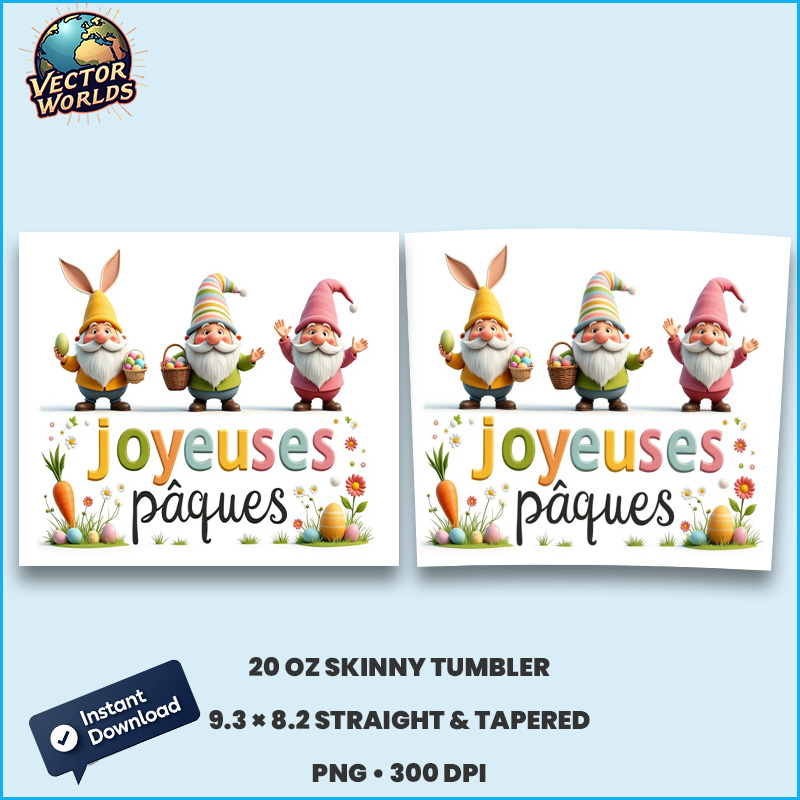 Joyeuses Pâques - Tumbler Wrap - Image 2