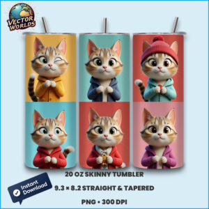 3D animation cat - Tumbler Wrap
