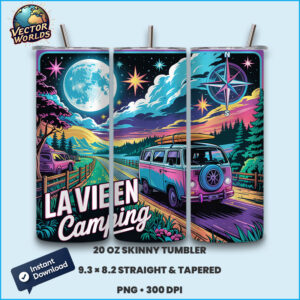 La vie en camping - Tumbler Wrap