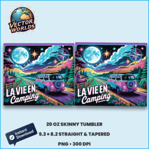 La vie en camping – Tumbler Wrap